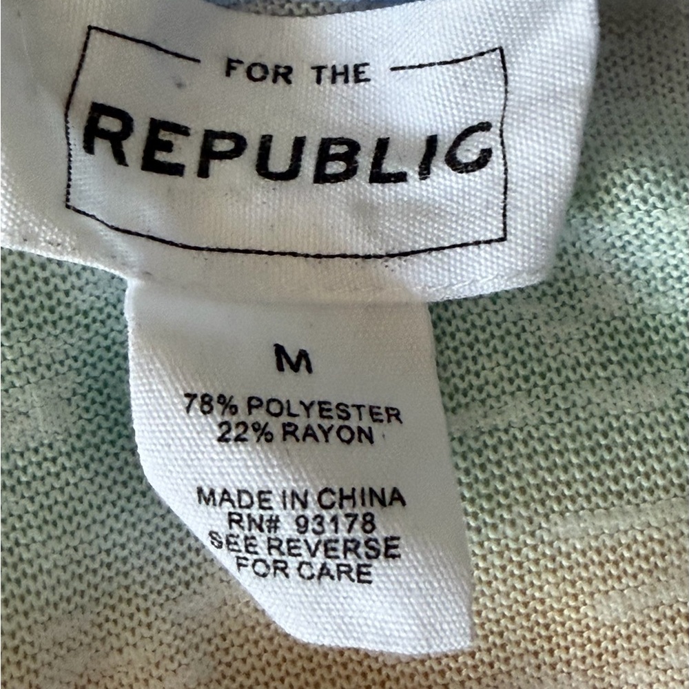 For The Republic Bright Striped Button-Up Women's Top - Picture 10 of 11